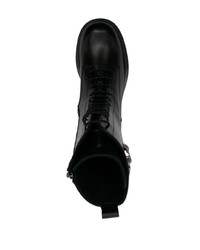Roberto Cavalli Logo Plaque Leather Boots