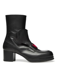 Walter Van Beirendonck Love Logo Patch Ankle Boots
