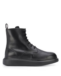 Alexander McQueen Oversized Lace Up Ankle Boots
