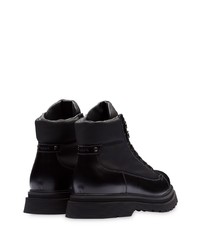 Prada Panelled Lace Up Boots
