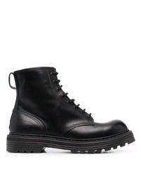 Premiata Panelled Lace Up Leather Ankle Boots
