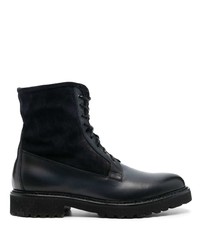 Doucal's Panelled Lace Up Leather Boots