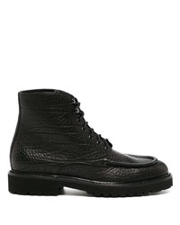 Doucal's Pebbled Leather Ankle Boots