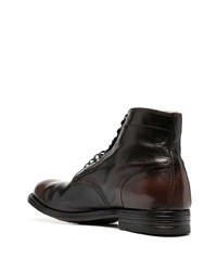Officine Creative Polished Lace Up Ankle Boots
