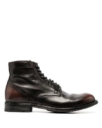 Officine Creative Polished Lace Up Ankle Boots