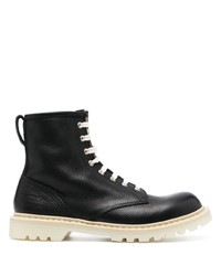 Premiata Round Toe Lace Up Leather Boots