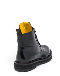 Fendi Seleria Leather Ankle Boots