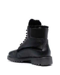 Philipp Plein Shearling Lined Lace Up Boots