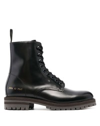 Common Projects Side Logo Print Lace Up Boots