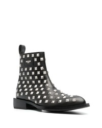 Moschino Stud Embellished Leather Boots