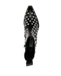 Moschino Stud Embellished Leather Boots