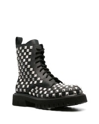 Moschino Stud Embellished Leather Boots