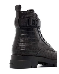 Givenchy Terra Embossed Combat Boots