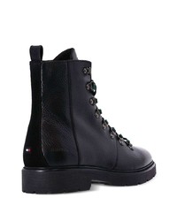 Tommy Hilfiger Textured Lace Up Ankle Boots