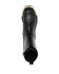 Roberto Cavalli Tiger Tooth Detail Lace Up Boots