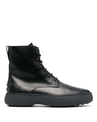 Tod's Wg Lace Up Leather Boots