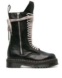 Rick Owens X Dr Martens Lace Up Leather Boots