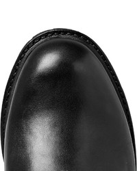 Balmain Zip Front Leather Boots