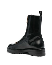 Versace Zip Up Leather Boots