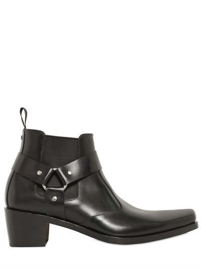 50mm Leather Chelsea Boots, $499 | LUISAVIAROMA | Lookastic