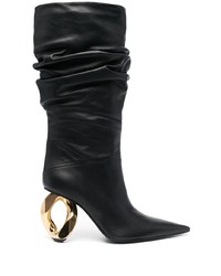 JW Anderson 90mm Chain Heel Ruched Boots