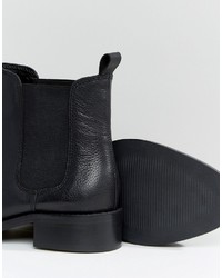 Asos Absolute Wide Fit Leather Chelsea Ankle Boots