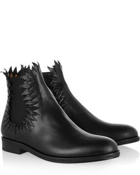 Alaia Alaa Flame Detailed Leather Ankle Boots