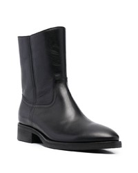Maison Margiela Almond Toe Leather Ankle Boots