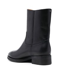 Maison Margiela Almond Toe Leather Ankle Boots