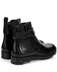 Lanvin Ankle Strap Leather Chelsea Boots