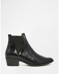 Steve Madden Anyml Black Leather Chelsea Western Boots