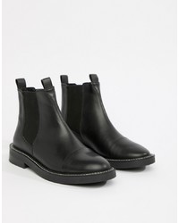 ASOS DESIGN Ariel Leather Chelsea Boots Leather