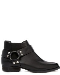 Asos Afternoon Leather Chelsea Ankle Boots Black