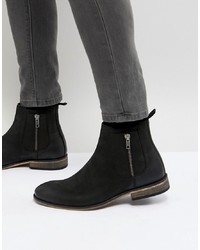 ASOS DESIGN Asos Chelsea Boots In Black Suede With Sole