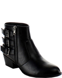 Beston Chelsea 02 Black Faux Leather Boots