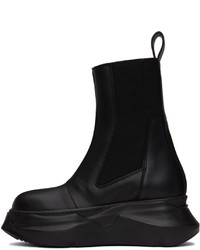 Rick Owens DRKSHDW Black Abstract Chelsea Boots