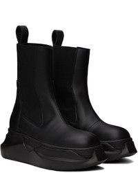 Rick Owens DRKSHDW Black Abstract Chelsea Boots