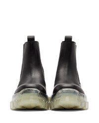 Rick Owens Black And Transparent Bozo Tractor Beetle Boots