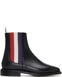 Thom Browne Black And Tricolor Chelsea Boots