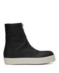 Rick Owens DRKSHDW Black And White Zipfront High Top Sneakers
