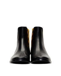 Off-White Black And Yellow Chelsea Boots