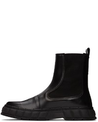 Viron Black Apple Leather 1997 Chelsea Boots