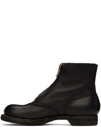 Guidi Black Army Lace Up Boots