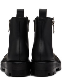 Gmbh Black Beige Double Zip Boots