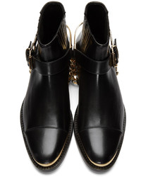 Balmain Black Buckled Chelsea Boots