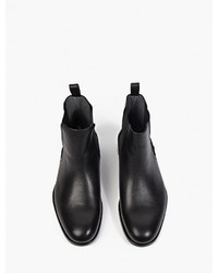 Lanvin Black Calf Skin Leather Chelsea Boots