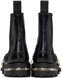 Toga Virilis Black Calfskin Chelsea Boots