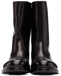 Brioni Black Calfskin Equestrian Boots