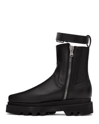 Recto Black Chunky Sole Boots