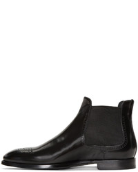 Burberry Black Davy Mod Chelsea Boots
